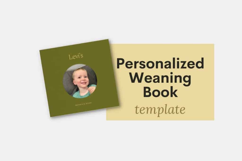 Picture of personalized weaning book template